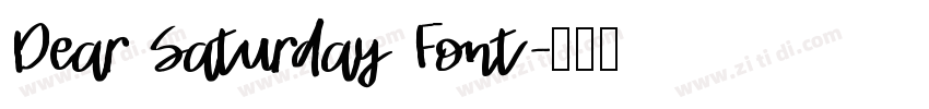 Dear Saturday Font字体转换